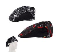 VINZOR Pack de 2 Toques de Chef Béret Style,Toque de Cuisinier Respirante et Anti-Graisse,Confortable et Ajustable pour Hommes et Femmes,pour Restaurant,Cuisine Professionnelle et Événements Culinaire