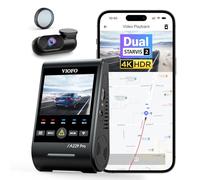 VIOFO Caméra embarquée A229 Pro 4K HDR, double STARVIS 2 IMX678 IMX675, caméra avant et arrière 4K + 2K, 2 canaux avec HDR, commande vocale, GPS WiFi 5 GHz, vision nocturne 2.0, mode stationnement 24h