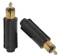 Viojrlly Lot de 2 Prise Allume Cigare Male Prise DIN 12V Adaptateur DIN Moto Automobiles Européennes de Remplacement pour Allume-cigare Portable DIN Compatible avec Prise de Charge de Véhicule