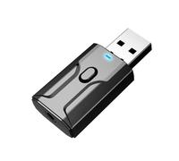 Viojrlly USB Bluetooth 5.0, USB Adaptateur Bluetooth Clé pour PC Transmetteur, Récepteur émetteur Bluetooth 2 en 1, Mini-Adaptateur Audio Portable pour TV/Chaîne Stéréo/Voiture, Microphone Intégré