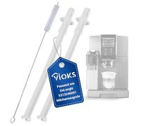 VIOKS 2 tubes d'aspiration de lait + 1 brosse de rechange pour DeLònghi