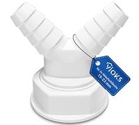 VIOKS Adaptateur de vidange pour machine à laver avec filetage de tuyau, 1 1/2 pouces, connecteur de tuyau et distributeur en Y pour machine à laver, lave-vaisselle
