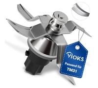 VIOKS Alternatif Couteau compatible avec Thеrmomix TM31 | Lame de rechange 4 lames en acier inoxydable avec joint, accessoire pour robot de cuisine