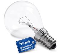 VIOKS Ampoule E14 230 V 45 mm Ø 77 mm - Lampe de four 40 W 300 degrés E14 pour réfrigérateur Bosch Siеmens Neff Four micro-ondes hotte - Ampoule et ampoule pour cuisinière
