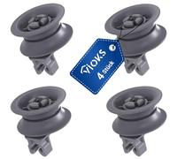 VIOKS Bosch 00611666 00165313 Lot de 4 roulettes de rechange, pour panier supérieur de lave-vaisselle Bosch, Privileg, Constructa et Siemens, diamètre : 31 mm