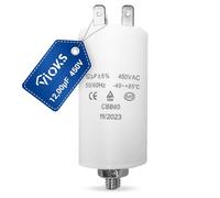 VIOKS Capacité Condensateur 12µF 450V CBB60 - Condensateur de Démarrage Moteur Led Antiparasite Universel avec Cosses AMP 6,3mm et Vis de Fixation M8 pour Appareils Électriques Domestiques