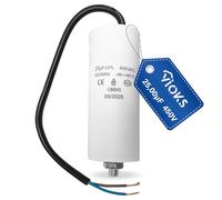VIOKS CBB60 Condensateur 25 µF 450 V - Condensateur de démarrage super condensateur pour moteur électrique universel avec câble de raccordement et vis de fixation M8 pour appareils électroménagers