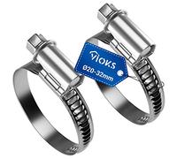 VIOKS Collier de Serrage Métallique à Usage Universel x2 de Diamètre 20-32mm pour Tuyau 32mm et Plomberie, Collier en Acier Inoxydable