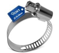 VIOKS Collier de serrage pour tuyau d'évacuation - En acier chromé - Diamètre : 18 à 28 mm - Accessoire de rechange pour lave-vaisselle et machine à laver