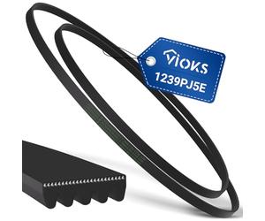 VIOKS Courroie trapézoïdale 1239PJ5E 5PJE1239 de rechange pour Whirlpool 481235818214 481235818215 Indesit C00310973 C00311752 Courroie plate d'entraînement et pièces de rechange pour machine à laver