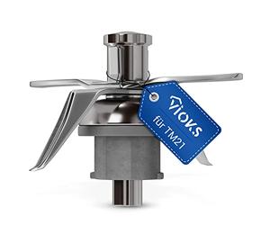 VIOKS Couteau mélangeur avec 4 Lames en Acier Inoxydable SUS420 et Joint, pièce de Rechange Compatible pour Robot de Cuisine Thermomix Vorwerk TM 21