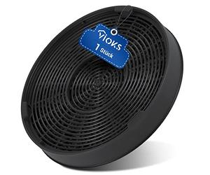 VIOKS Filtre à charbon pour hotte aspirante - Diamètre : 196 mm - Remplace Electrolux 902979357/8 50290659007 Franke 112.0016.755 Bosch Siеmens 00748732 DHZ5316 LZ55651 Miеle 6532971 Filtre de train