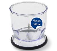 VIOKS Hachoir de rechange pour Braun 67050145 - Embout pour mixeur plongeant 350 ml - Bol hachoir électrique - Accessoire blender