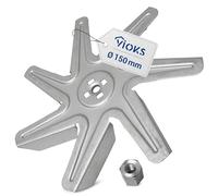 VIOKS Hélice de rechange pour Bosch 00600434 00650472 - Diamètre : 150 mm - Avec écrou - Pour ventilateur à air chaud, four, cuisinière à gaz, Bosch, Junker, Neff, Siеmens Viva