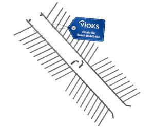 VIOKS Inserts de panier inférieur pour assiette de lave-vaisselle de | Support d'assiette de panier de rechange pour Küppersbusch 435234, 2 x 22 piquets, pliable, pour panier inférieur de