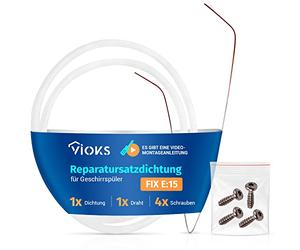 VIOKS Joint de rechange pour Bosch 12005744 - Kit complet de 1 joint de pompe Siemens Neff E15 - Kit de réparation - Joint de tête de pompe - Pièces de rechange pour lave-vaisselle