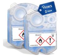VIOKS Lot de 2 cartouches de nettoyage de 340 ml pour rasoir Braun CCR2 | Désinfectant pour Clean & Charge