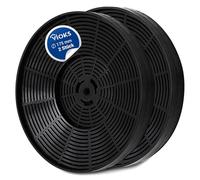 VIOKS Lot de 2 filtres à charbon actif - Diamètre : 175 mm - Pour hotte aspirante Respekta MIZ0031 MIZ 0031 PKM C04 CF100
