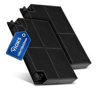VIOKS Lot de 2 filtres à charbon actif pour hotte aspirante - 195 x 139 mm - Remplacement pour hotte aspirante Zanussi 902979355/2 EFF70 E3CFF70 - Filtre Neff pour hotte aspirante