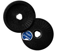 VIOKS Lot de 2 filtres à charbon de rechange pour 902979370-1/9029793701 E3CFP19, également pour Bosch/Siеmens 00796390/796390 DHZ5276 Diamètre 190 mm Pour hotte aspirante