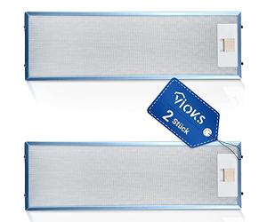 VIOKS Lot de 2 filtres à graisse de rechange pour hotte aspirante AEG 405534414/9 - En métal - 512 x 160 mm