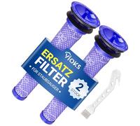 VIOKS Lot de 2 filtres de rechange pour aspirateur Dysоn 965661-01 + brosse de nettoyage - Filtre pré-moteur pré-filtre pour aspirateur sans fil Dysоn V6 V7 V8 DC58 DC59 DC61 DC62 SV03 SV06 SV09