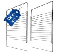 VIOKS Lot de 2 grilles de four extensibles 370/650 x 310 x 15 mm pour four | Grille de cuisson en acier inoxydable avec bouchon à vis