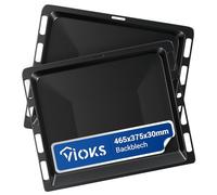 VIOKS Lot de 2 plaques de cuisson profondes de rechange 465 x 375 cm pour Bosch Siеmens Constructa Neff 00662999 - Plaque de cuisson émaillée pour four Bosch