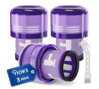 VIOKS Lot de 3 filtres de rechange pour aspirateur Dysоn 970013-02 97001302 + 1 brosse de nettoyage - Accessoires Dysоn pour V11 V15 SV14 SV17 SV22 Detect Animal Absolute Extra Pro Torque Drive