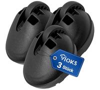 VIOKS Lot de 3 roulettes de rechange noires pour aspirateur Bosch Siеmens 10003191 - Roulettes avant avec axe en acier pour aspirateur traîneau