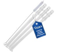 VIOKS Lot de 3 tuyaux d'aspiration à lait de 156 mm + 1 brosse de nettoyage de rechange pour DeLоnghi 5313232961 552556 - Tuyau à lait pour machine à café DeLоnghi ECAM ETAM Eletta Cappuccino Dinamica