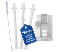 VIOKS Lot de 3 tuyaux d'aspiration de lait + 1 brosse de nettoyage de rechange pour tuyau à lait DeLоnghi 5313246091 552556 - Tuyau d'aspiration pour machine à café automatique Dinamica Plus et