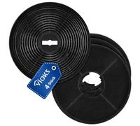 VIOKS Lot de 4 filtres à charbon actif pour hotte aspirante Gorenje DKF2500, DKF500M / MAN Leo, Mini, Jupiter Ø 170 mm