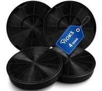 VIOKS Lot de 4 filtres ronds à charbon actif de rechange pour hotte aspirante AEG Electrolux 902980046/4 9029793578 E3CFF62 Bosch 00748732 00748733 DHZ5316 Faber EFF62 Whirlpool 484000008674 Filtre à