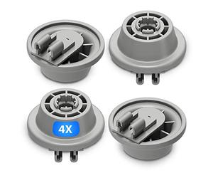 VIOKS Lot de 4 roulettes de panier de rechange pour panier inférieur de lave-vaisselle Bosch 00611475, Siemens 611475, Küppersbusch 436718, avec porte-rouleau pour panier inférieur de lave-vaisselle