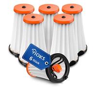 VIOKS Lot de 6 filtres de rechange pour AEG 900167153/7 - Filtre de rechange AEF144 pour AEG CX7-1 Electrolux Rapido et Ergorapido AG 5103 5104 5106 5108 5112 AG 6106 6108 6114 AG6118 Couleur : noir