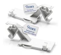 VIOKS Lot de charnières de compartiment congélateur droite + gauche de rechange, pour AEG Electrоlux 2231128014 2231129012 - Charnière de porte pour rabat de compartiment congélateur - Pour