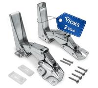 VIOKS Lot de charnières de porte haut et bas de rechange pour Whirlpоol Bauknеcht Ignis 481231018626 488000636779 Indesit Hotpoint C00312450 - Charnière pour porte de réfrigérateur avec kit de montage