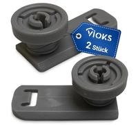 VIOKS Miеle 7649011 3176421 Lot de 2 roulettes de rechange pour panier supérieur de lave-vaisselle avec support de 22 mm de diamètre pour tiroir à couverts et panier supérieur