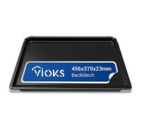 VIOKS Plaque de cuisson haute - Taille standard - 456 x 370 x 23 mm - Remplacement pour Neff 00434038 - Plaque de cuisson émaillée réglable - Plaque de cuisson haute - Poêle à graisse - Plaque de