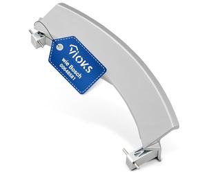 VIOKS Poignée de porte argentée avec axes de rechange pour 00648581 & 00751783 - Siemens Constructa Bosch - Poignée de porte en plastique