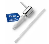 VIOKS Pompe avec tête de tuyau de rechange, pour distributeur de savon Blanco Torre 122233, pompe de rechange, chromée, pour distributeur de liquide vaisselle, distributeur de savon encastrable dans