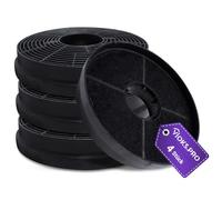 Vioks.pro Lot de 4 filtres à charbon pour hotte aspirante de 105 mm de diamètre - Remplacement pour filtre à charbon actif Respekta MIZ 0058 - Filtre rond à charbon actif