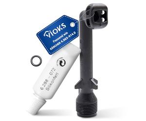 VIOKS Raccord de sortie de rechange pour Kärcher 4.063-914.0 40639140 - Raccord coudé - Sortie haute pression avec 20 g de graisse silicone et joint pour nettoyeur haute pression Kärcher K2 K3 K1