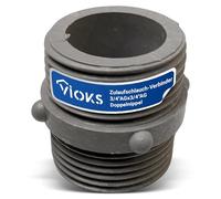 VIOKS Raccord de tuyau d'alimentation de rechange pour 10028810 0,5 k 3/4" x 3/4" filetage extérieur double mamelon pour machine à laver et lave-vaisselle 2 x 3/4" en plastique gris