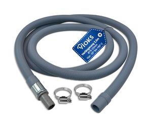 VIOKS Rallonge de tuyau d'égout pour machine à laver - 2,5 m - Diamètre : 19 mm - 22 mm - Pour lave-vaisselle, machine à laver