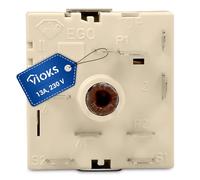 VIOKS Régulateur d'énergie pour plaque de cuisson EGO 50.55021.100 AEG 3051706210 - Interrupteur à deux circuits - 230 V - Pour plaque de cuisson - Rotation à droite