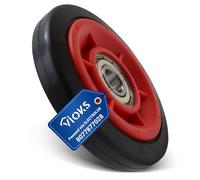 VIOKS Roue de rouleau pour tambour de rechange pour Electrolux AEG 8077877028 807787702/8 8077877036 - Galet de tension et de guidage pour sèche-linge - Roue en caoutchouc avec roulement à billes à