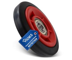 VIOKS Roue de rouleau pour tambour de rechange pour Electrolux AEG 8077877028 807787702/8 8077877036 - Galet de tension et de guidage pour sèche-linge - Roue en caoutchouc avec roulement à billes à