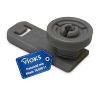 VIOKS Roulette de panier supérieur avec support de rechange pour panier Miеle 7649011 3176421 - Roue de 22 mm de diamètre pour tiroir à couverts, panier de lave-vaisselle